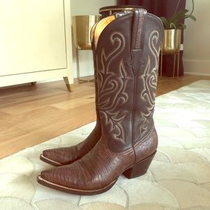 Handmade Lizard & Calfskin Cowboy Boots